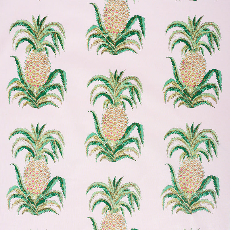 SCHUMACHER  ISOLA INDOOR/OUTDOOR PINEAPPLES CHINTZ PRINTS PRINTS BLUSH   - 178802