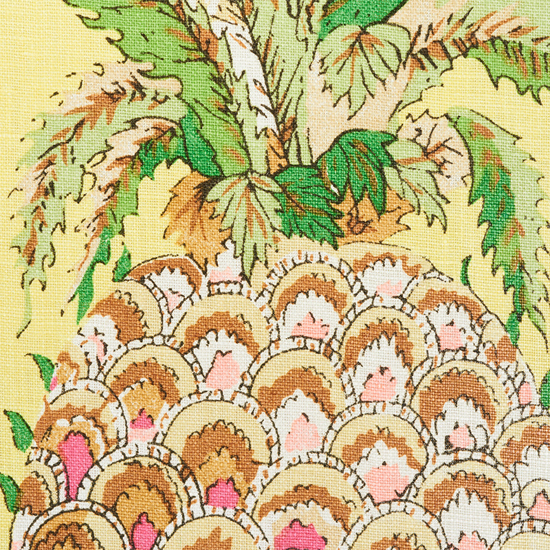 SCHUMACHER  ISOLA INDOOR/OUTDOOR PINEAPPLES CHINTZ PRINTS PRINTS YELLOW   - 178803