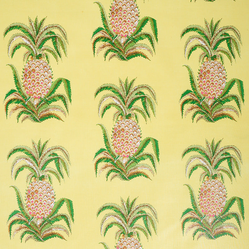 SCHUMACHER  ISOLA INDOOR/OUTDOOR PINEAPPLES CHINTZ PRINTS PRINTS YELLOW   - 178803