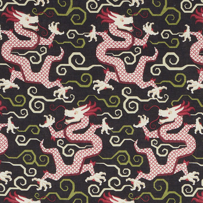 SCHUMACHER FABRIC  SCHUMACHER FABRIC x WILLIAMS SONOMA BIXI DRAGON   BLACK   - 179001