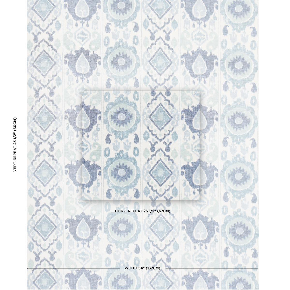 SCHUMACHER  IKATS ELIZIA IKAT PRINTS PRINTS MINERAL AND INDIGO   - 179053