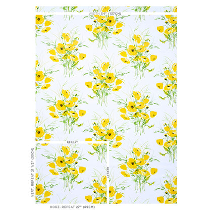 SCHUMACHER  FLOWER POWER JONI CHINTZ PRINTS PRINTS YELLOW   - 179060