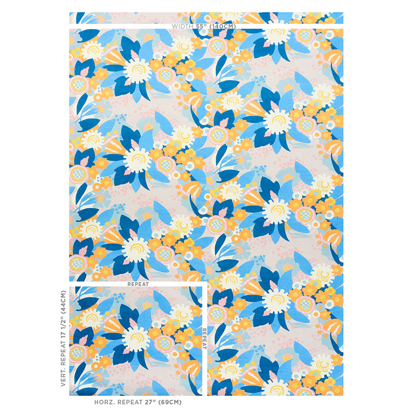 SCHUMACHER  FLOWER POWER ANITA PRINTS PRINTS LILAC , ORANGE   - 179070