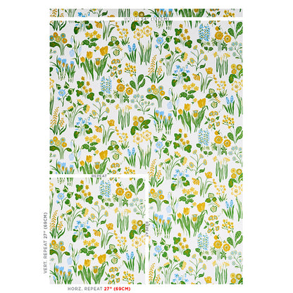 SCHUMACHER FABRIC  Flower Power CARLY   SKY   - 179081