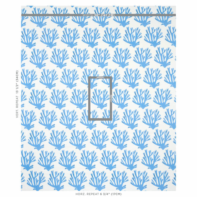 SCHUMACHER  MOLLY MAHON CORAL PRINTS PRINTS BLUE   - 179100