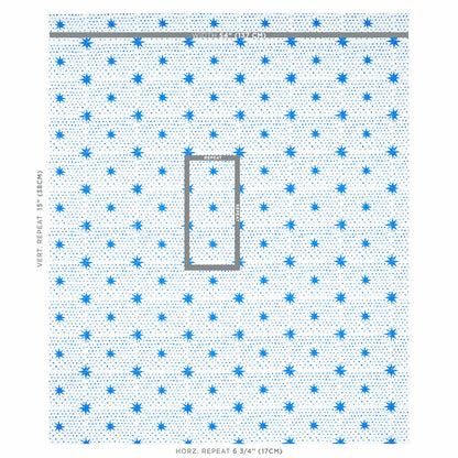 SCHUMACHER FABRIC  MOLLY MAHON SPOT & STAR   BLUE   - 179160