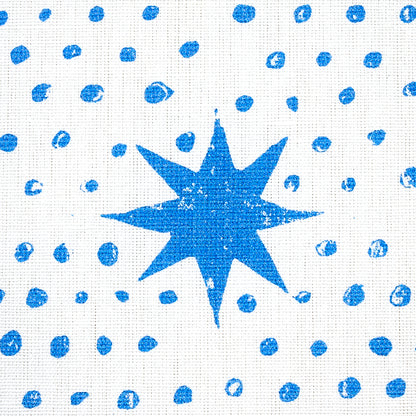 SCHUMACHER FABRIC  MOLLY MAHON SPOT & STAR   BLUE   - 179160