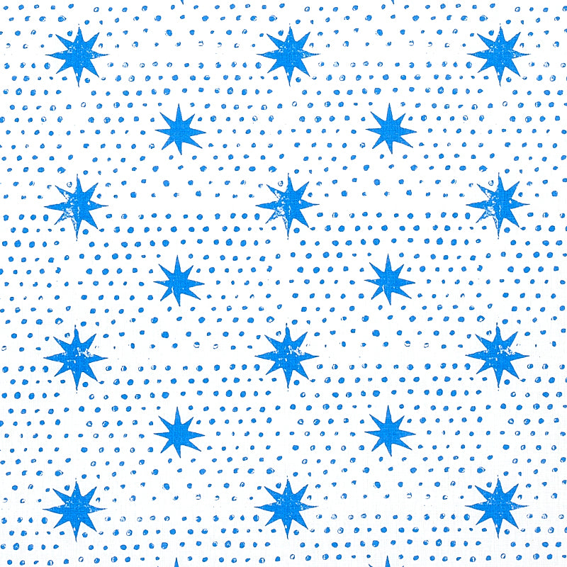 SCHUMACHER FABRIC  MOLLY MAHON SPOT & STAR   BLUE   - 179160
