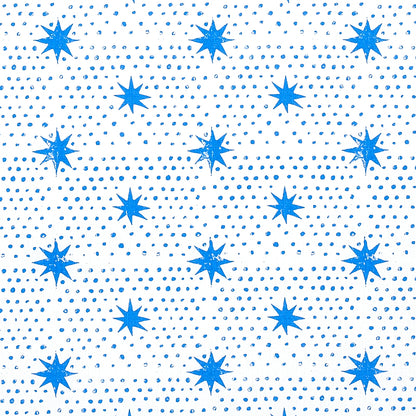 SCHUMACHER FABRIC  MOLLY MAHON SPOT & STAR   BLUE   - 179160