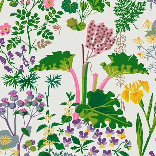 SCHUMACHER  Borastapeter RABARBER   IVORY MULTI   - 1792