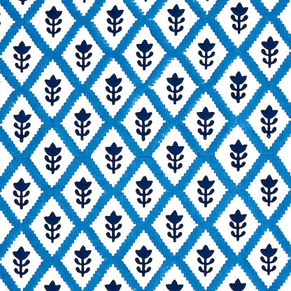 SCHUMACHER  MOLLY MAHON BUTI HAND BLOCK PRINT PRINTS PRINTS BLUE   - 179230