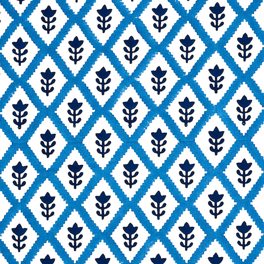 SCHUMACHER  MOLLY MAHON BUTI HAND BLOCK PRINT PRINTS PRINTS BLUE   - 179230