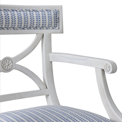 SCHUMACHER FABRIC  MOLLY MAHON BINDI HAND BLOCK PRINT   BLUE   - 179270