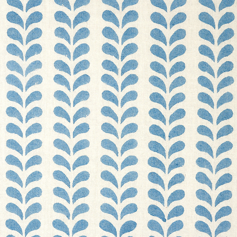 SCHUMACHER FABRIC  MOLLY MAHON BINDI HAND BLOCK PRINT   BLUE   - 179270