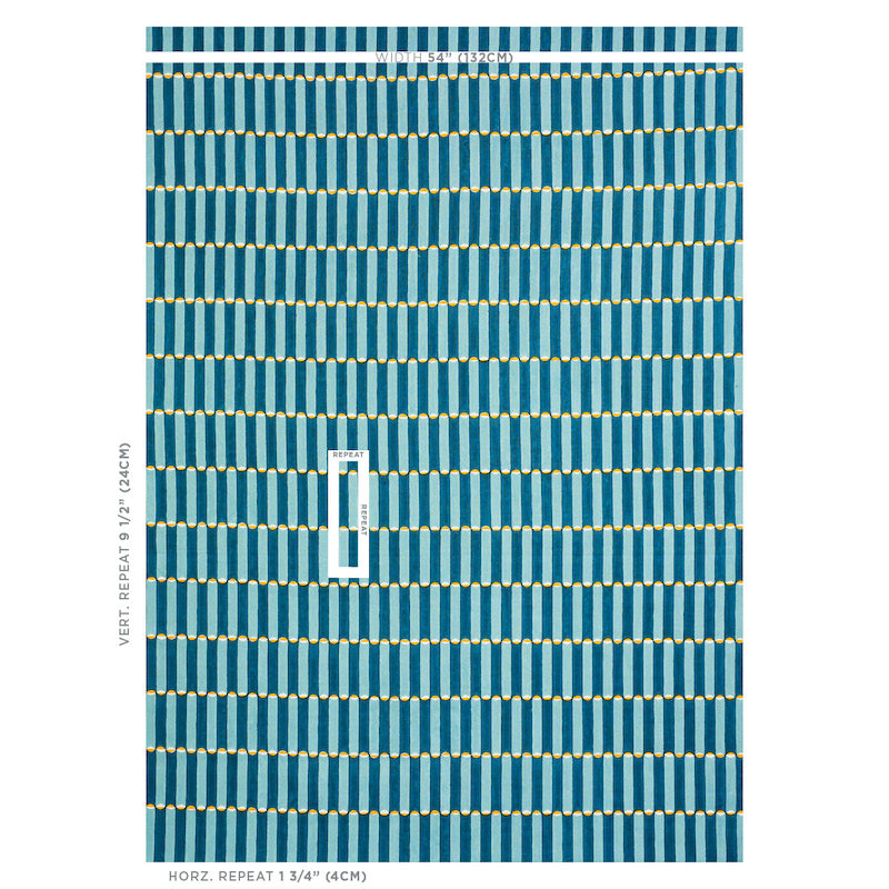 SCHUMACHER  MOLLY MAHON LUNA HAND BLOCK PRINT PRINTS PRINTS BLUE , TURMERIC   - 179281