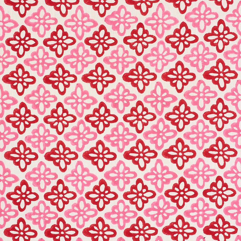 SCHUMACHER  MOLLY MAHON PATTEE HAND BLOCK PRINT PRINTS PRINTS PINK   - 179300