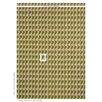 SCHUMACHER  MOLLY MAHON OAK HAND BLOCK PRINT PRINTS PRINTS GREEN   - 179310