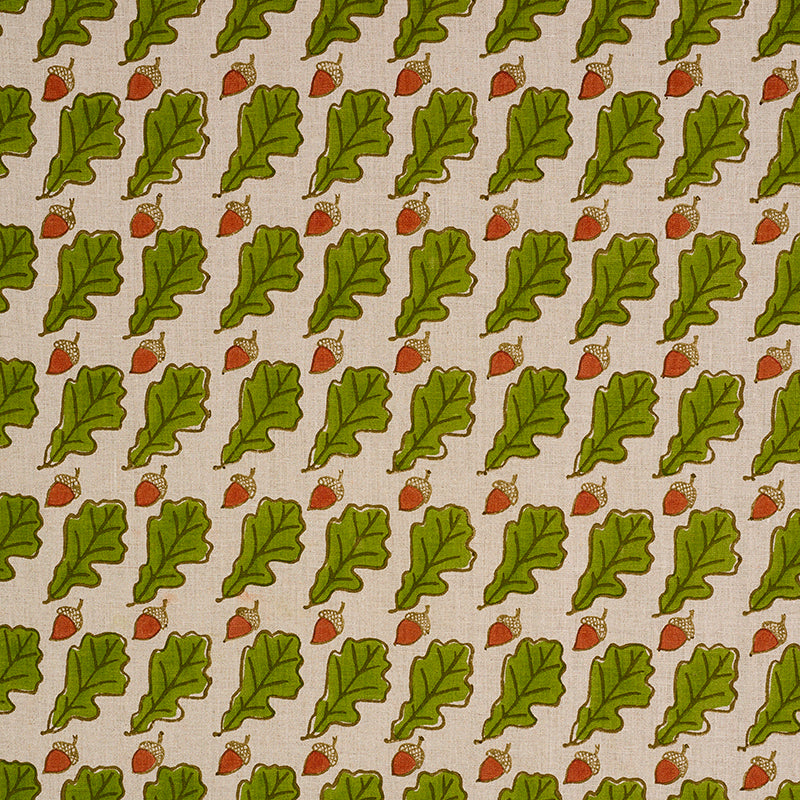 SCHUMACHER  MOLLY MAHON OAK HAND BLOCK PRINT PRINTS PRINTS GREEN   - 179310