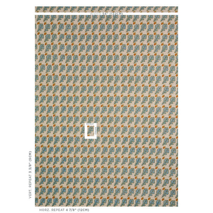 SCHUMACHER  MOLLY MAHON OAK HAND BLOCK PRINT PRINTS PRINTS BLUE   - 179311