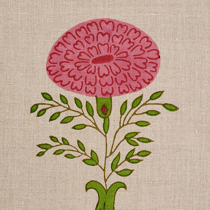 SCHUMACHER FABRIC  MOLLY MAHON MARIGOLD HAND BLOCK PRINT   PINK   - 179321