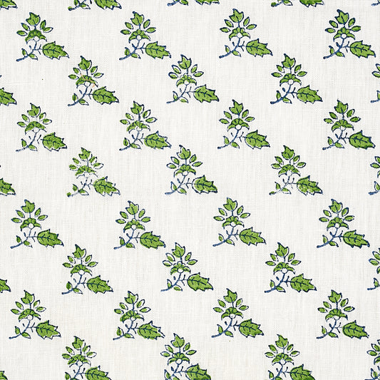 SCHUMACHER  JACARANDA TORBAY HAND BLOCKED PRINT PRINTS PRINTS GREEN   - 179330