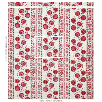 SCHUMACHER  JACARANDA ZINNIA HANDMADE PRINT PRINTS PRINTS PINK   - 179341