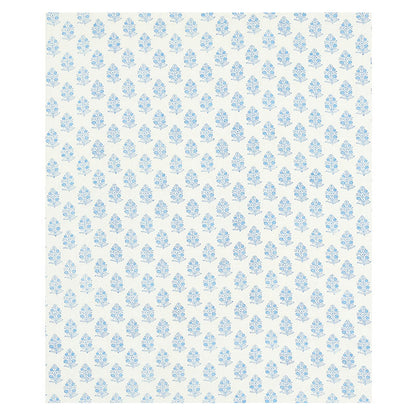 SCHUMACHER FABRIC  JACARANDA ADITI HAND BLOCKED PRINT   BLUE   - 179360