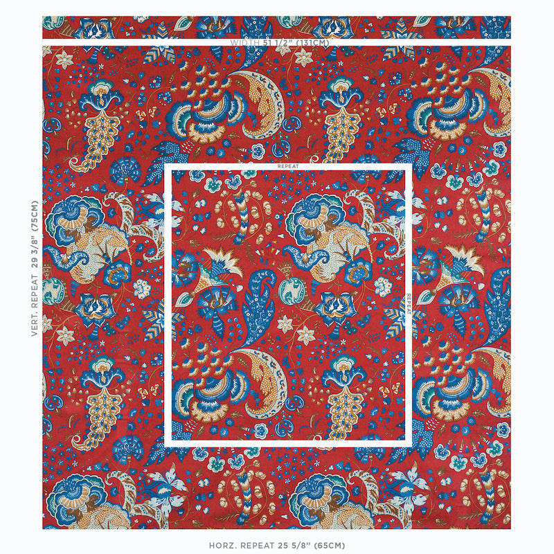 SCHUMACHER  RIVE GAUCHE MAJORELLE VELVET VELVETS VELVETS RED   - 179421