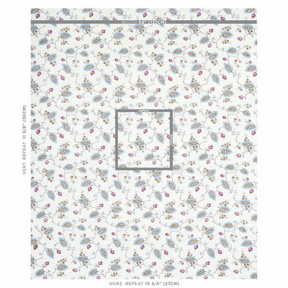 SCHUMACHER  JACARANDA MARYAM VINE PRINTS PRINTS SKY , PLUM   - 179452