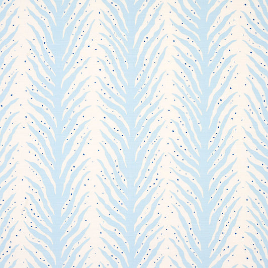 SCHUMACHER FABRIC  HAPPY TOGETHER CREEPING FERN PRINT   SLUMBER BLUE   - 179480
