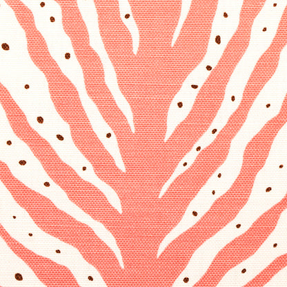 SCHUMACHER FABRIC  HAPPY TOGETHER CREEPING FERN PRINT   CORAL   - 179482