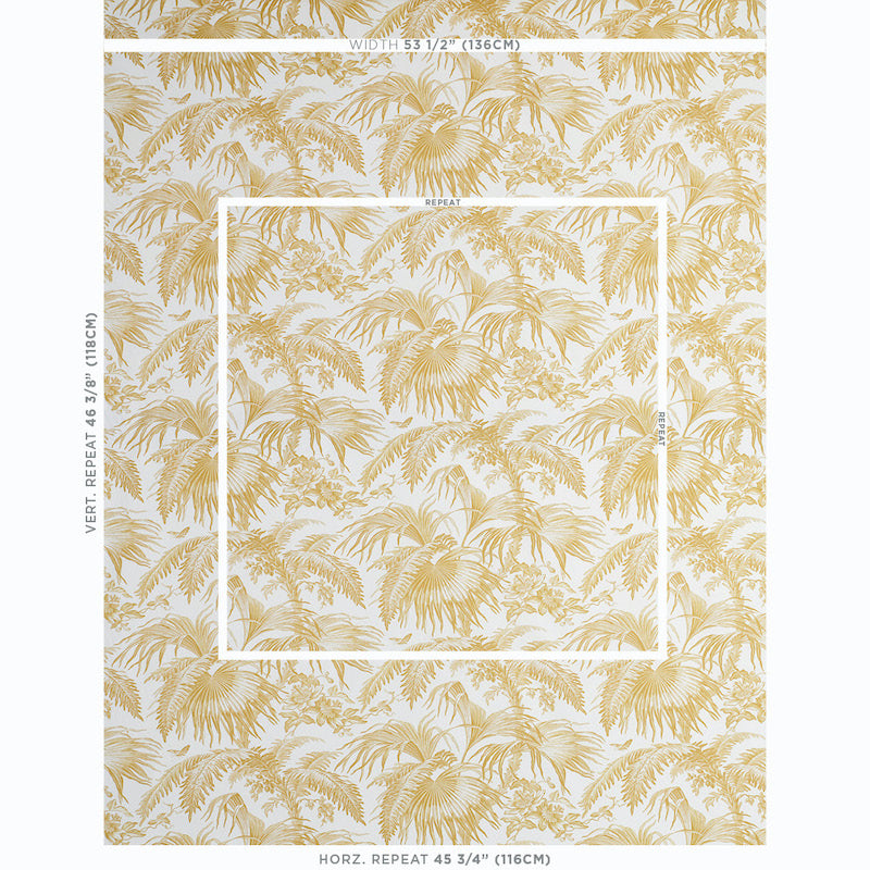 SCHUMACHER  JILL LASERSOHN TOILE TROPIQUE PRINTS PRINTS GOLD   - 179510