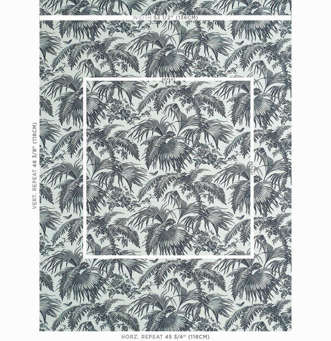 SCHUMACHER  JILL LASERSOHN TOILE TROPIQUE PRINTS PRINTS BLACK   - 179511