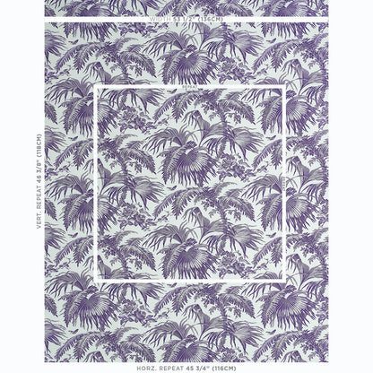 SCHUMACHER  JILL LASERSOHN TOILE TROPIQUE PRINTS PRINTS PURPLE   - 179512