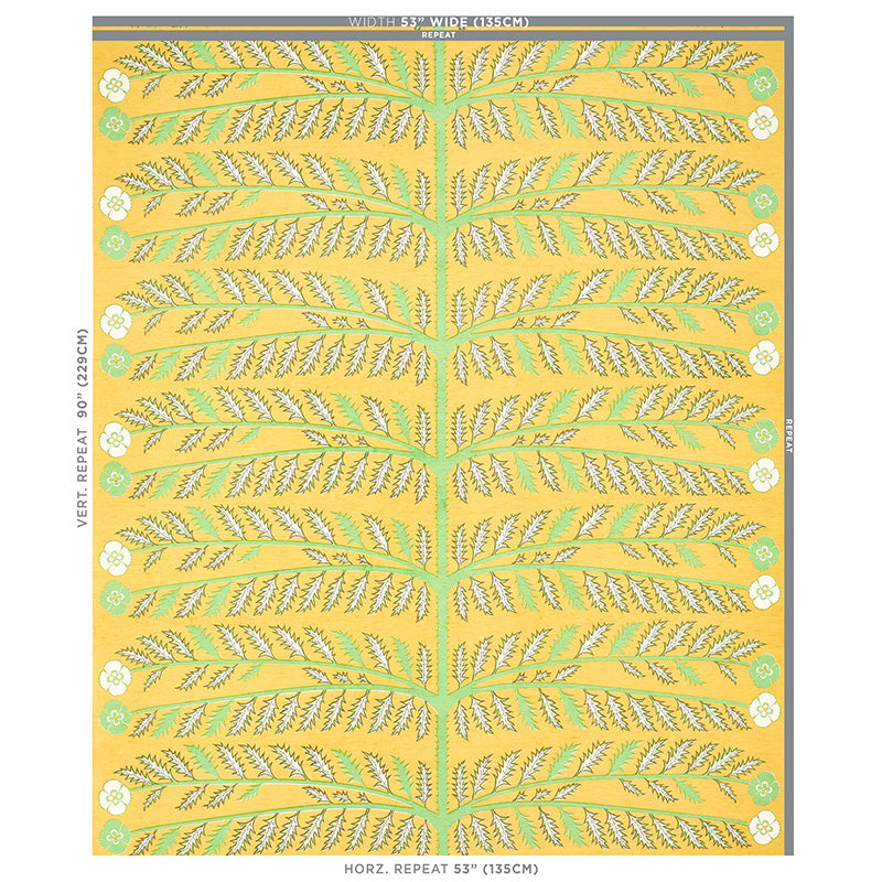 SCHUMACHER  NEISHA CROSLAND THISTLE PRINTS PRINTS MUSTARD   - 179532