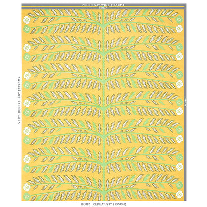 SCHUMACHER  NEISHA CROSLAND THISTLE PRINTS PRINTS MUSTARD   - 179532