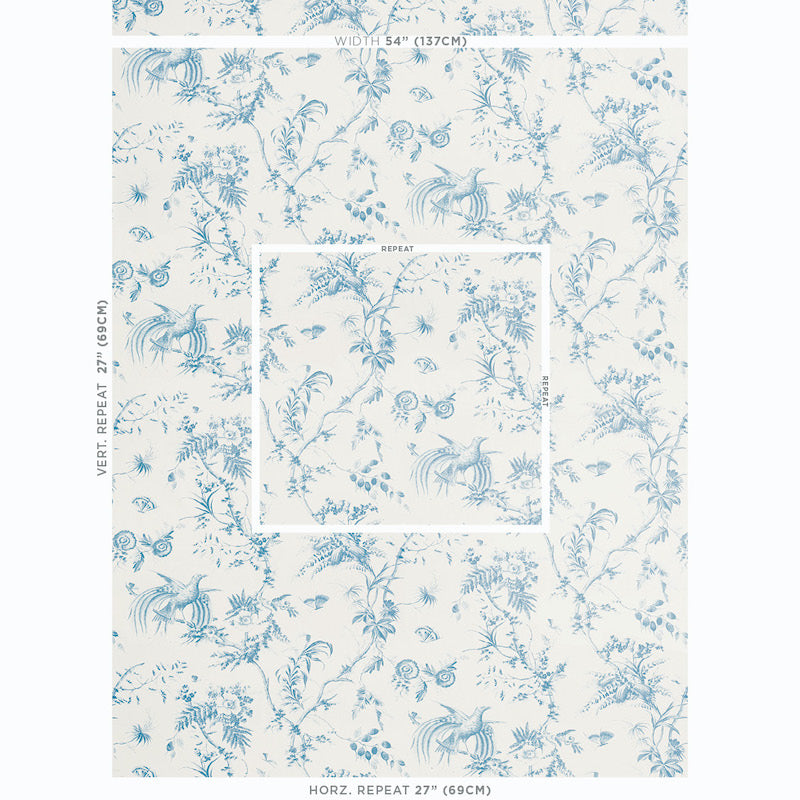 SCHUMACHER  JILL LASERSOHN TOILE DE LA PRAIRIE PRINTS PRINTS BLUE   - 179570