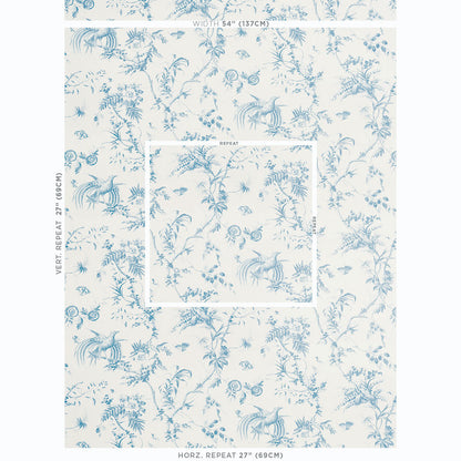 SCHUMACHER  JILL LASERSOHN TOILE DE LA PRAIRIE PRINTS PRINTS BLUE   - 179570