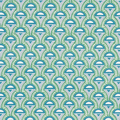 SCHUMACHER  COPACABANA ABELINO PRINTS PRINTS GREEN , PEACOCK   - 179582