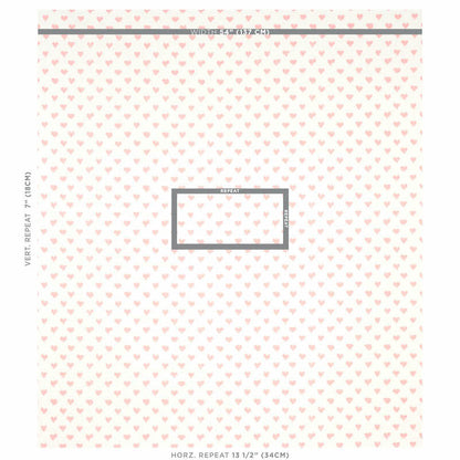 SCHUMACHER FABRIC  MOLLY MAHON HEARTS   PINK   - 179590