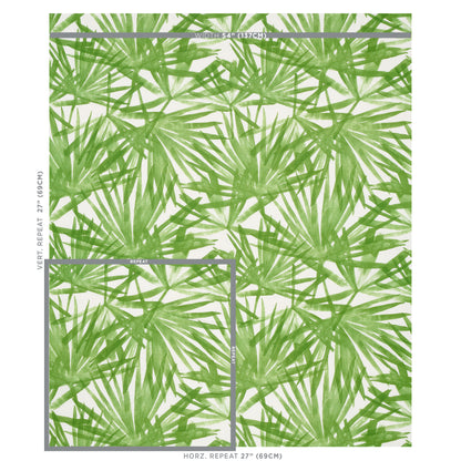 SCHUMACHER  NATURA SUNLIT PALM LINEN PRINTS PRINTS GREEN   - 179601