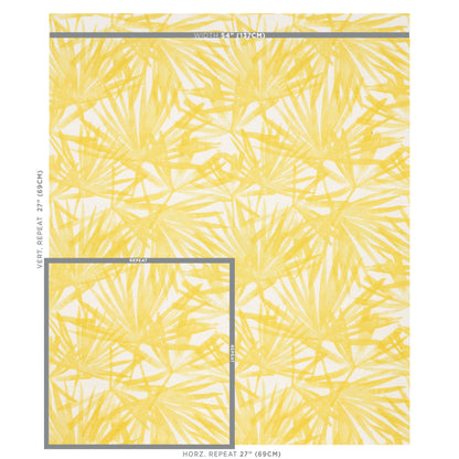SCHUMACHER  NATURA SUNLIT PALM LINEN PRINTS PRINTS YELLOW   - 179602