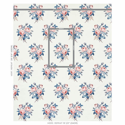 SCHUMACHER  SCHUMACHER CLASSICS LOUDON ROSE PRINTS PRINTS ROSE , BLUE   - 179632
