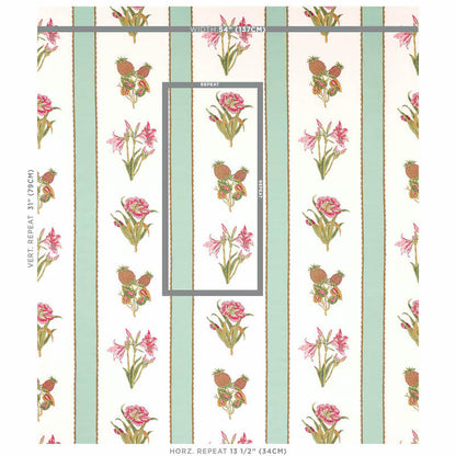 SCHUMACHER  SCHUMACHER CLASSICS SERVILIA STRIPE PRINTS PRINTS AQUA   - 179640