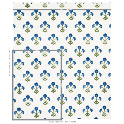 SCHUMACHER  PERENNIAL FAVORITES Saranda Flower Embroidery EMBROIDERIES EMBROIDERIES ROYAL   - 179672