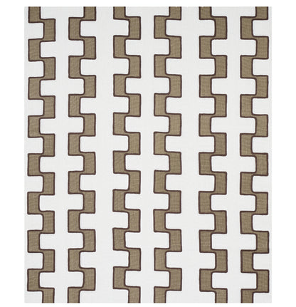 SCHUMACHER  WORLD VIEW DIXON EMBROIDERED PRINT LINEN EMBROIDERIES EMBROIDERIES NEUTRAL   - 179680