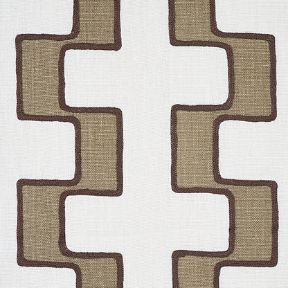 SCHUMACHER  WORLD VIEW DIXON EMBROIDERED PRINT LINEN EMBROIDERIES EMBROIDERIES NEUTRAL   - 179680