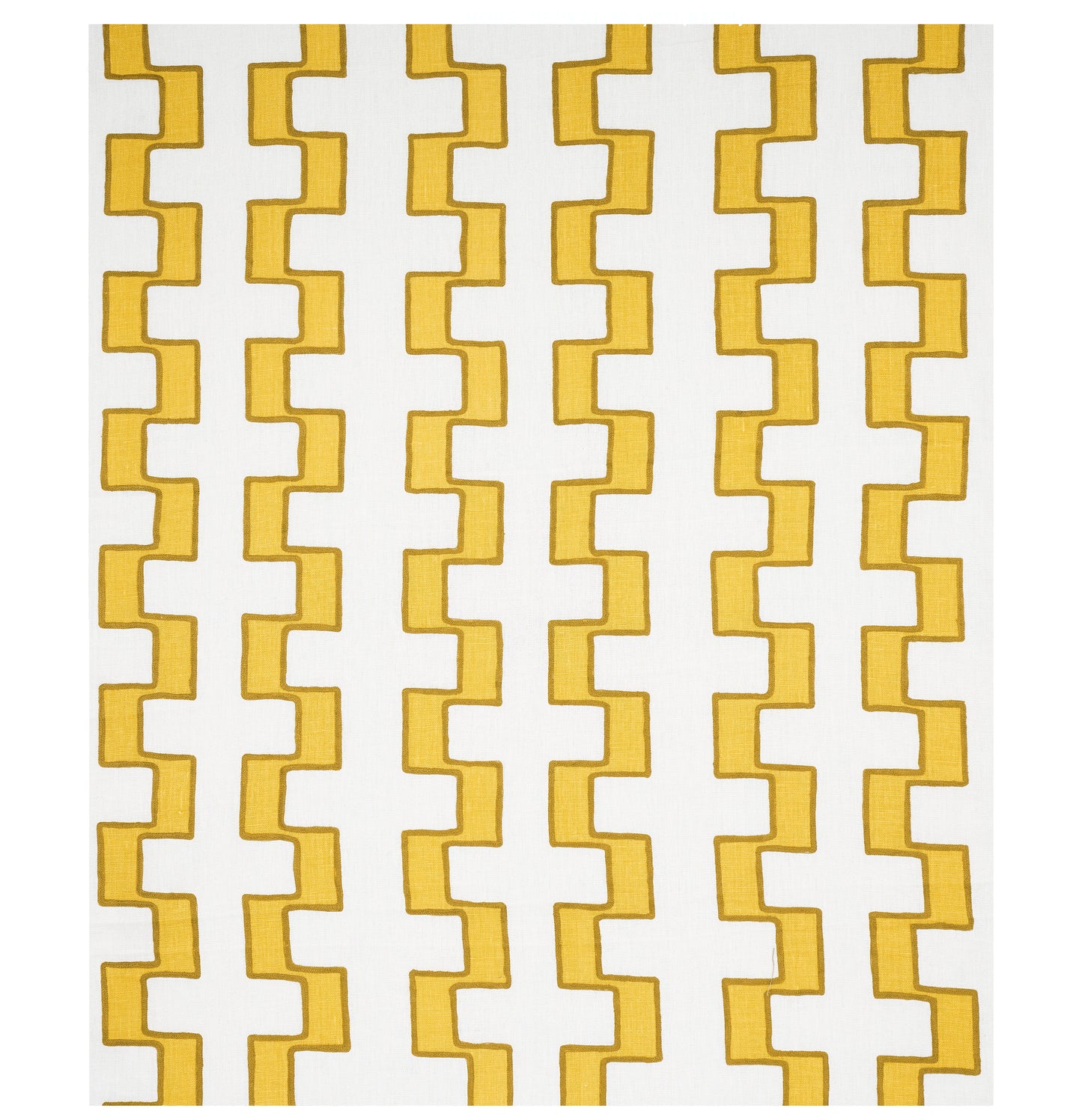 SCHUMACHER  WORLD VIEW DIXON EMBROIDERED PRINT LINEN EMBROIDERIES EMBROIDERIES YELLOW   - 179681