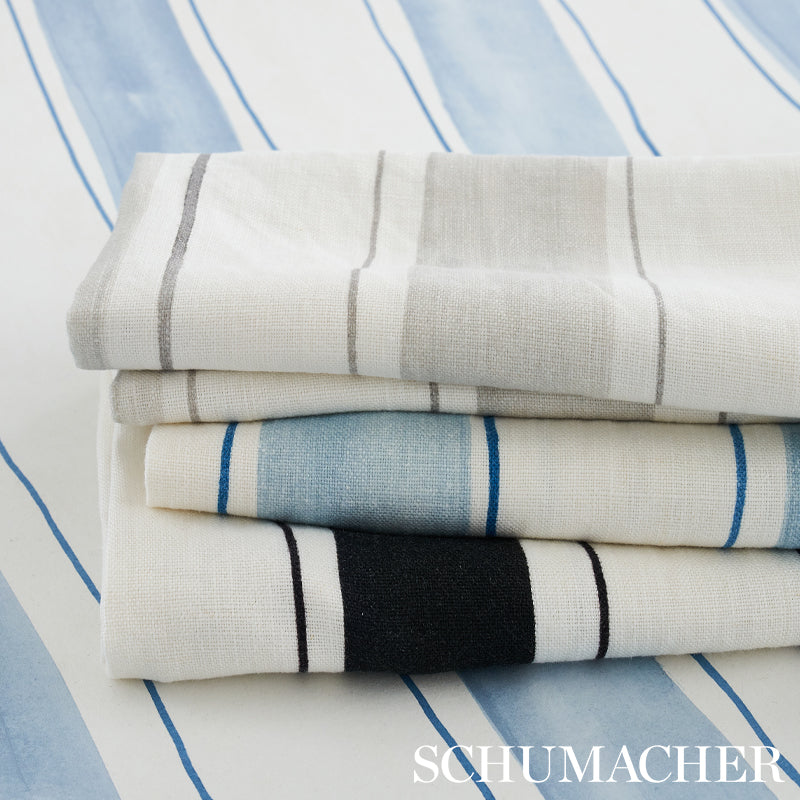 SCHUMACHER FABRIC  PORTER TELEO TRACING STRIPES   SKY   - 179700