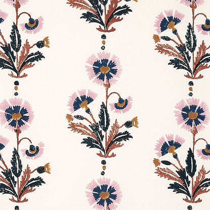 SCHUMACHER  MOLLY MAHON DIANTHUS HAND BLOCK PRINT PRINTS PRINTS RUST , ROSE   - 179740